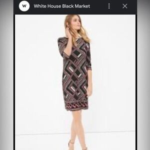 White House Black‎ Market 3/4 Sleeve Dress M